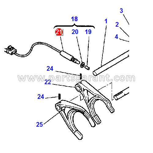 Komatsu WB93R2 transmission sensor