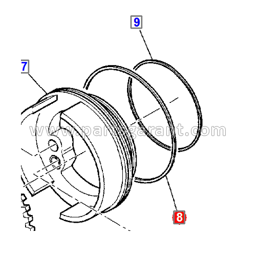 Brake O-ring large Komatsu WB93R2