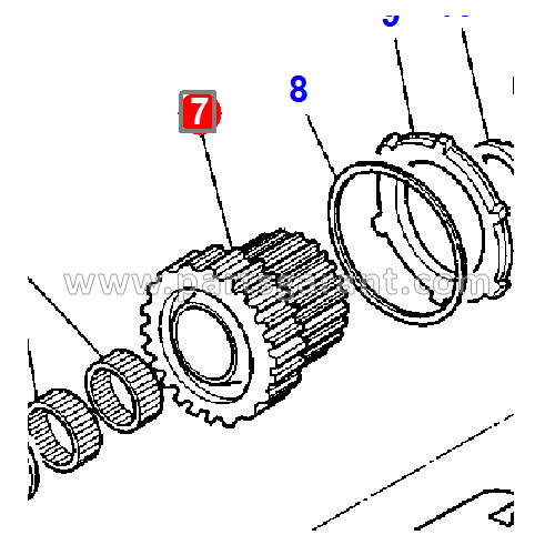 Clutch gear (forward movement) Komatsu WB93R2