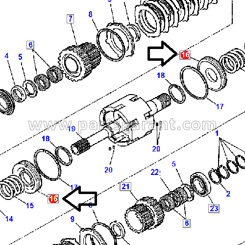 Clutch piston Komatsu WB93R2