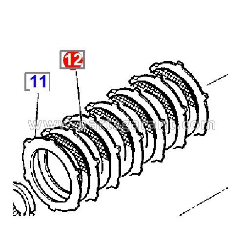 Komatsu WB93R2 clutch friction disc