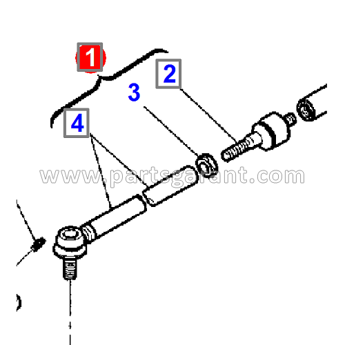 Steering rod assembly front Komatsu WB93R2