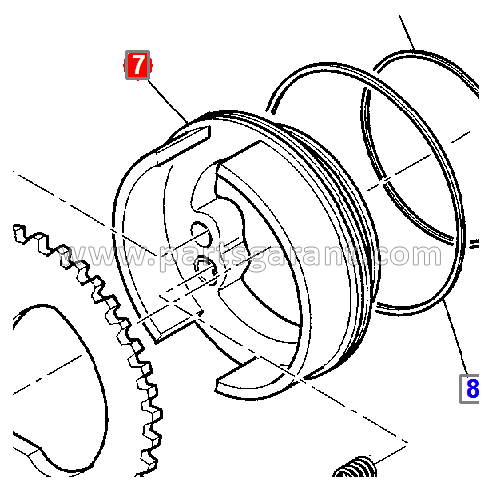 Brake piston Komatsu WB93R2