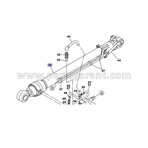 Stick Hydraulic Cylinder (8.7m) Case CX210