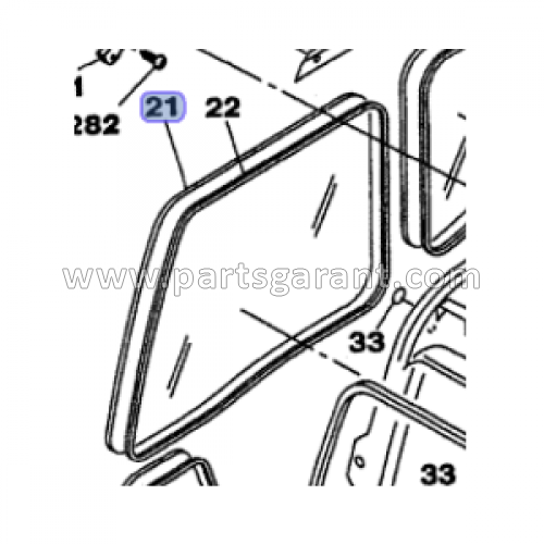 Cabin side glass Case CX210