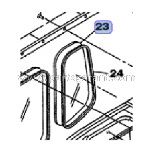 Cabin side glass Case CX210