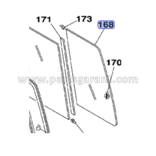 Door glass Case CX210