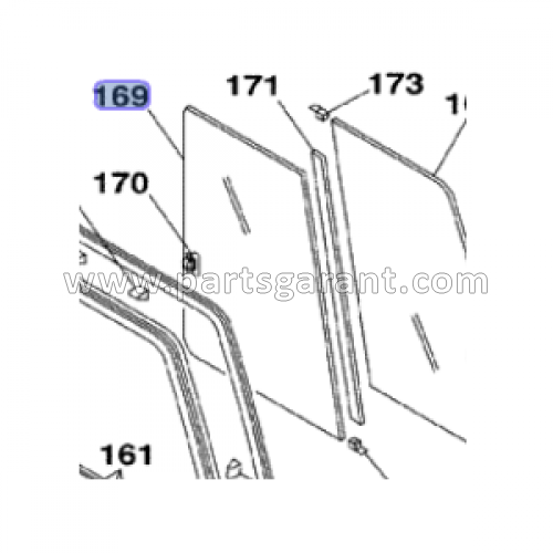 Door glass Case CX210