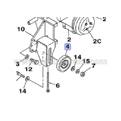 Tensioner roller Case CX210