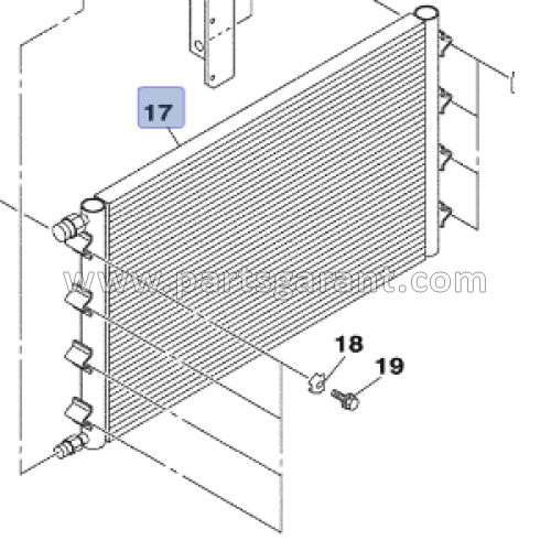 Case CX210 air conditioner radiator