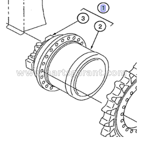 Case CX210 hydraulic motor