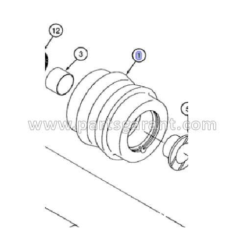 Case CX210 Top Roller