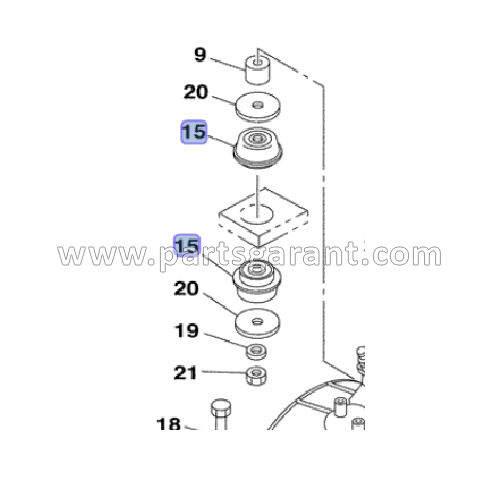 Rear engine mount Case CX210