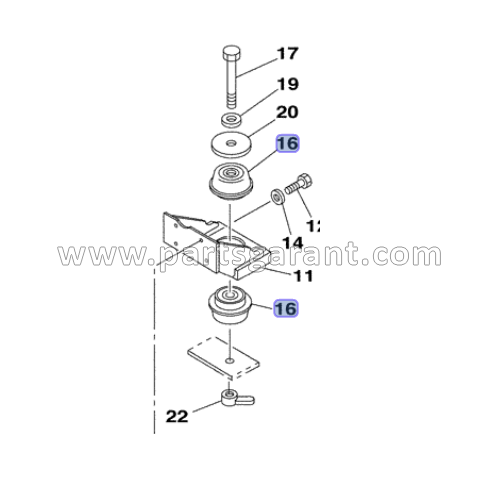 Front engine mount Case CX210