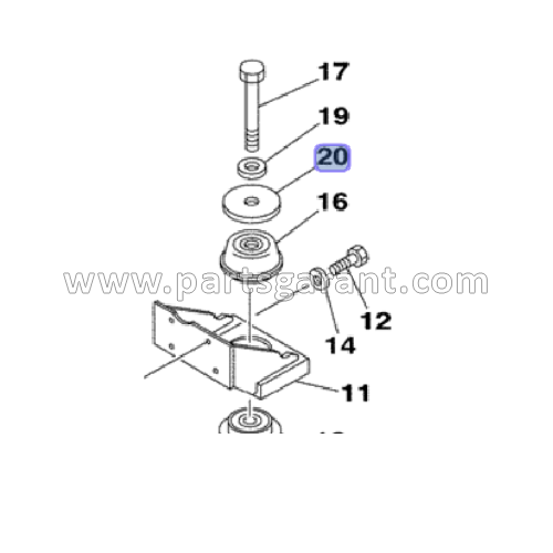 Case CX210 Engine Mount Plate