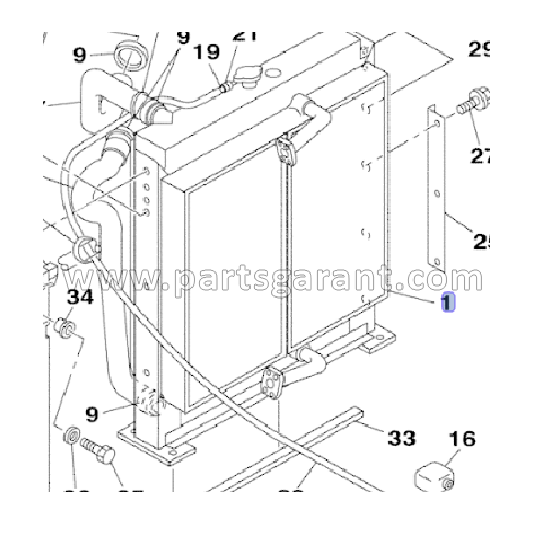 Radiator assembly Case CX210