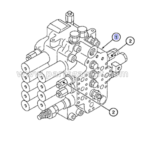 Case CX210 control valve