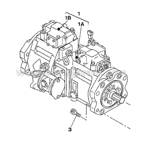 Case CX210 hydraulic pump