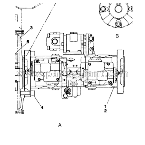 Hydraulic pump (models with additional hydraulics) Case CX210