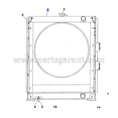 Engine cooling radiator Case CX210