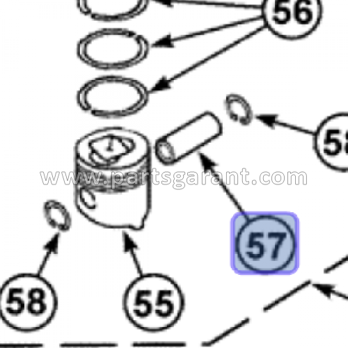 Case CX210 piston pin