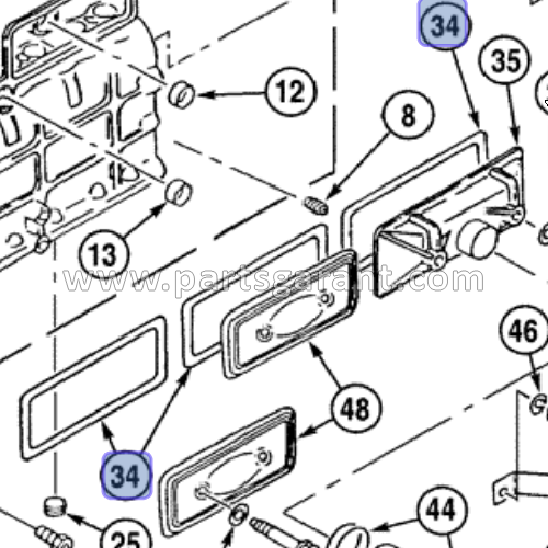 Case CX210 gasket