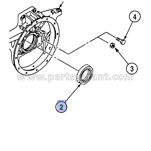 Rear crankshaft oil seal Case CX210