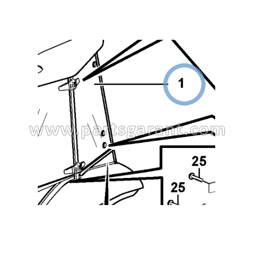 Cabin glass rear left Volvo BL61