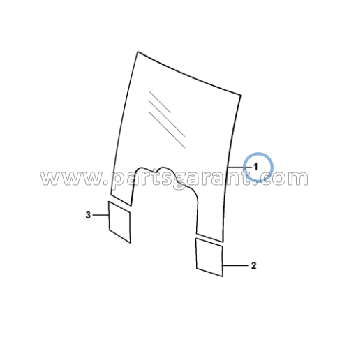 Cabin front glass Volvo BL61