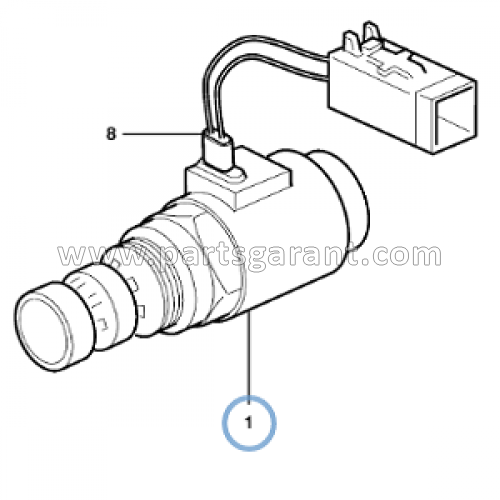 Volvo BL61 front axle activation solenoid valve