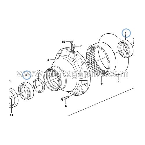 Volvo BL61 rear wheel bearing