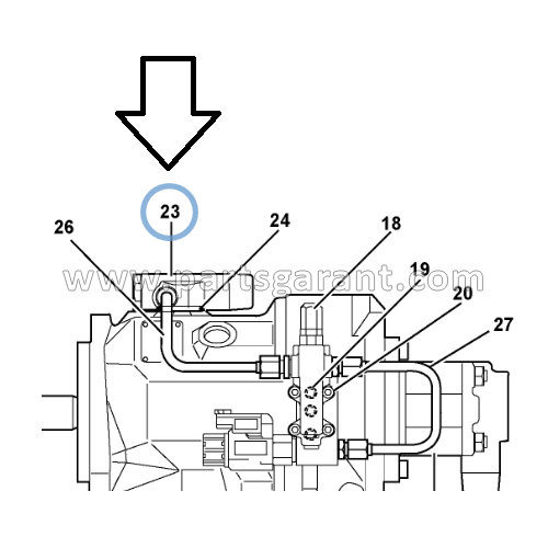 Volvo BL71 hydraulic pump control valve