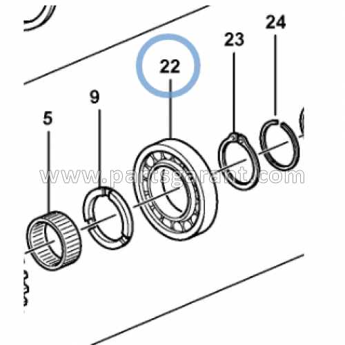 Volvo BL61 input shaft bearing