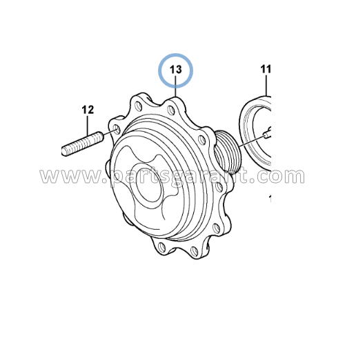 Rear hub cover Volvo BL61