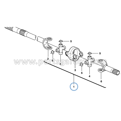 Front axle driveshaft assembly Volvo BL61