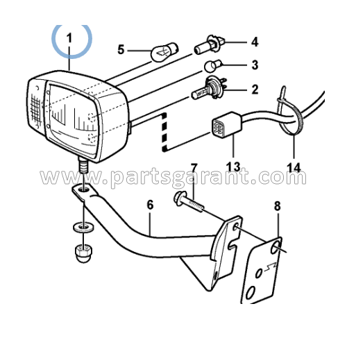 Left lamp Volvo BL61