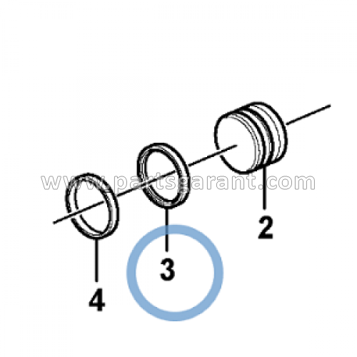 Rear plate lock piston oil seal 1 Volvo BL61