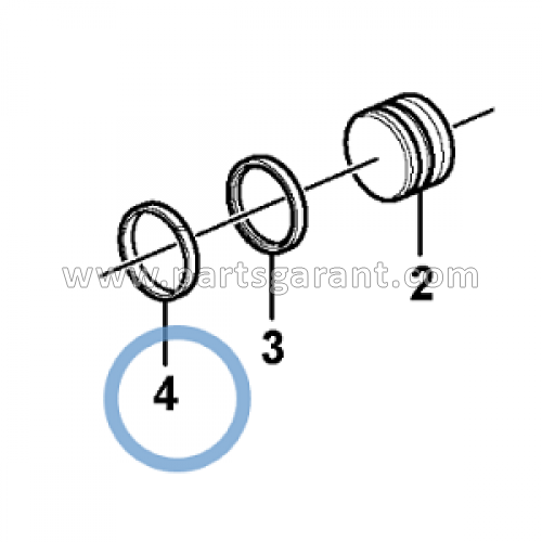 Rear plate lock piston oil seal 2 Volvo BL61