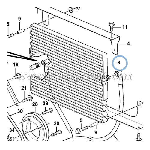 Volvo BL71 air conditioner radiator