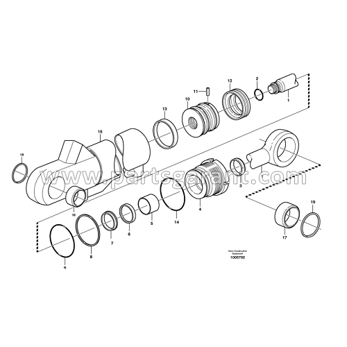 Volvo BL61 boom cylinder