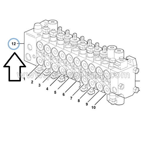 Volvo BL71 hydraulic inlet valve