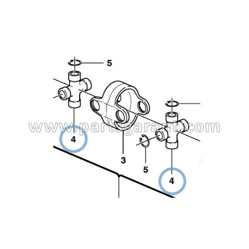 Volvo BL61 front axle universal joint