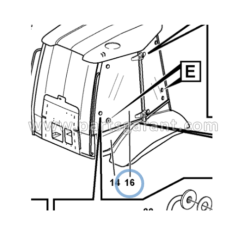 Cabin glass right Volvo BL61