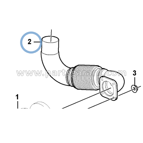 Volvo BL61 muffler pipe