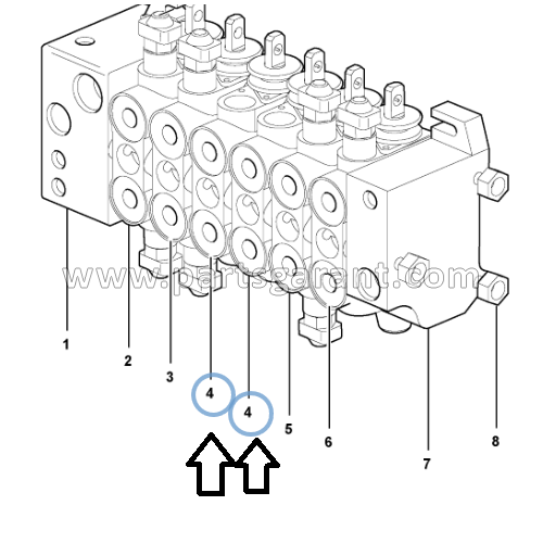 Valve (control of stabilizers, ) Volvo BL61