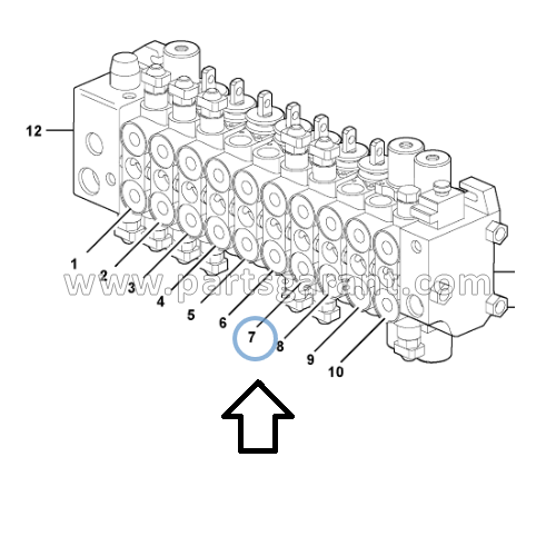 Volvo BL71 bucket hydraulic valve