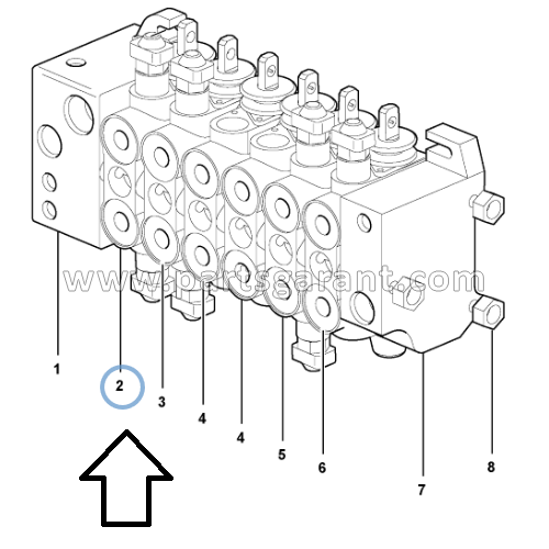 Valve (boom rotation) Volvo BL61