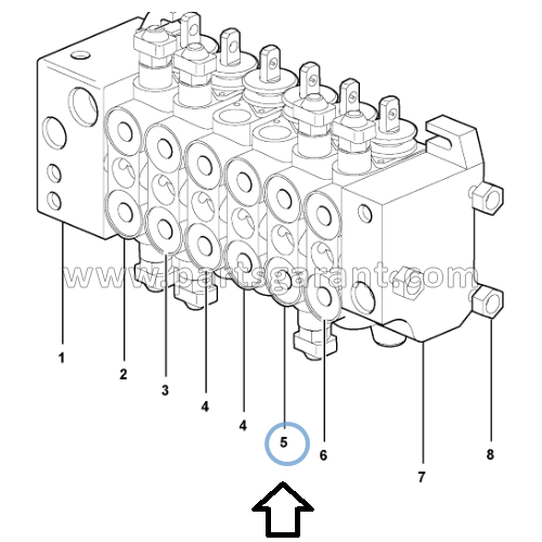 Valve (rear boom) Volvo BL61