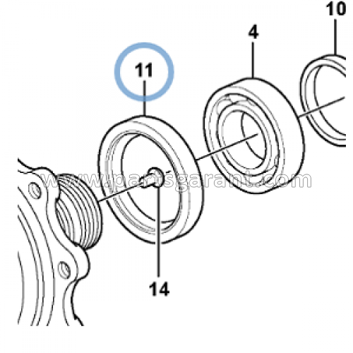 Volvo BL61 rear hub oil seal