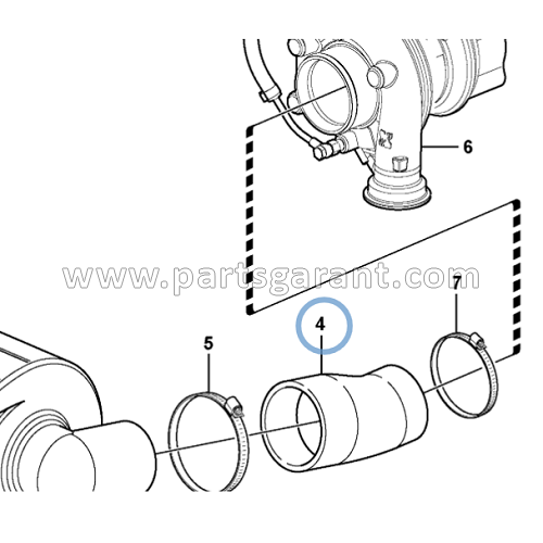 Volvo BL61 air filter pipe